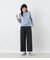ポリエステルレーヨン ドロストワイドパンツ