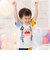 サスペンダー柄アップリケTシャツ