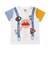 サスペンダー柄アップリケTシャツ
