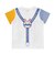 サスペンダー柄アップリケTシャツ
