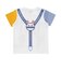 サスペンダー柄アップリケTシャツ