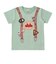 サスペンダー柄アップリケTシャツ