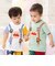 サスペンダー柄アップリケTシャツ