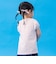 フリル襟アップリケボーダーTシャツ