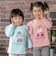 パフスリーブアップリケ9分丈Tシャツ