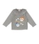 襟フリルお顔アップリケ長袖Tシャツ