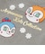 襟フリルお顔アップリケ長袖Tシャツ