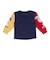 袖プリントカレッジロゴ長袖Tシャツ