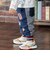 だだんだんアップリケデニムニットパンツ