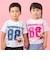 総柄ナンバー半袖Tシャツ