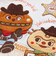 ハンバーガーキッドとやきそばパンマン長袖Tシャツ
