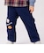 チェック折り返しロングパンツ