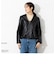 本革 ノーカラーVネックシングルジャケット レディース リューグー SRN03LA
