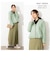 本革 ノーカラーVネックシングルジャケット レディース リューグー SRN03LA