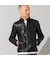 Liugoo Leathers 本革 メッシュレザー シングルライダースジャケット SRS15A