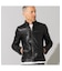 Liugoo Leathers 本革 メッシュレザー シングルライダースジャケット SRS15A