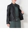 LIUGOO ZERO WASTE 本革 シングルライダースジャケット レディース SRS03LA