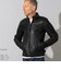 Liugoo Leathers 本革 メッシュレザーシングルライダース メンズ SRS24A