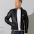 Liugoo Leathers 本革 メッシュレザーシングルライダース メンズ SRS24A