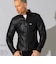 Liugoo Leathers 本革 メッシュレザーシングルライダース メンズ SRS24A