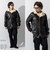 Liugoo Leathers 本革 総ボア レザーランチコート メンズ COT25A