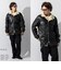 Liugoo Leathers 本革 総ボア レザーランチコート メンズ COT25A