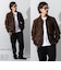 Liugoo Leathers 本革 スエードブルゾン A-1フライトジャケット MIL10A