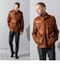 Liugoo Leathers 本革 フルベジ ビンテージ仕上げ M-65タイプ SFJ24B