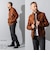 Liugoo Leathers 本革 フルベジ ビンテージ仕上げ M-65タイプ SFJ24B