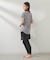 FILA/フィラ　水着セット　水陸両用　フィットネスウェア　上下3点セット　半袖Tシャツ　ショートパンツ　レギンス　ヨガ　ジム　ランニング