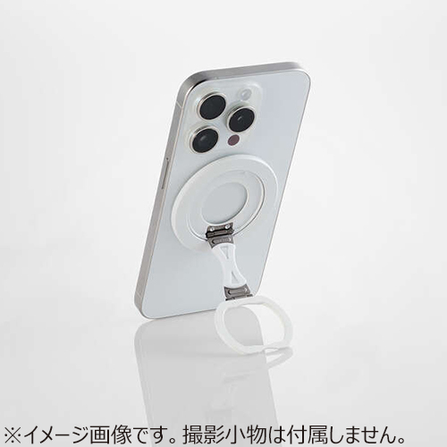 エレコム（ELECOM）　マグキープ（MAGKEEP）　マグネットスマホリング　スリム　P-STRMKSLWH　ホワイト