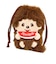 サンスター文具　モンチッチ　ぬいぐるみ巾着　モンチッチくん