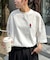 【ojisan】ユニセックスワンポイントサガラ刺繍半袖Tee