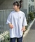 【ojisan】ユニセックスワンポイントサガラ刺繍半袖Tee