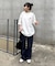 【ojisan】ユニセックスワンポイントサガラ刺繍半袖Tee