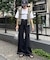 【HELLO.SANFRANCISCO】ワッフルフレアパンツ