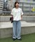 【DOGS】ユニセックスアニマル刺繍ロゴ半袖TEE