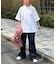 【DOGS】ユニセックスアニマル刺繍ロゴ半袖TEE