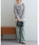 【新色登場/ ドット柄あり】フロントタックレイヤードライクメランジリブカーデ