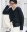 【新色登場/ ドット柄あり】フロントタックレイヤードライクメランジリブカーデ