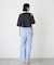 【UNISEX】【プラスサイズあり】ストライプシアサッカーイージーパンツ