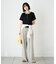 【UNISEX】【プラスサイズあり】ストライプシアサッカーイージーパンツ