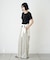 【UNISEX】【プラスサイズあり】ストライプシアサッカーイージーパンツ
