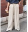 【UNISEX】【プラスサイズあり】ストライプシアサッカーイージーパンツ