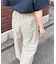【UNISEX】【プラスサイズあり】ストライプシアサッカーイージーパンツ