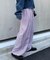 【UNISEX】【プラスサイズあり】ストライプシアサッカーイージーパンツ
