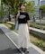 【UNISEX】【プラスサイズあり】ポコポコメッセージロゴTEE
