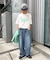 【UNISEX】【プラスサイズあり】ポコポコメッセージロゴTEE
