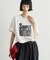 【UNISEX】【プラスサイズあり】スラブ天竺ピグメントロゴTEE