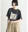 【UNISEX】【プラスサイズあり】スラブ天竺ピグメントロゴTEE
